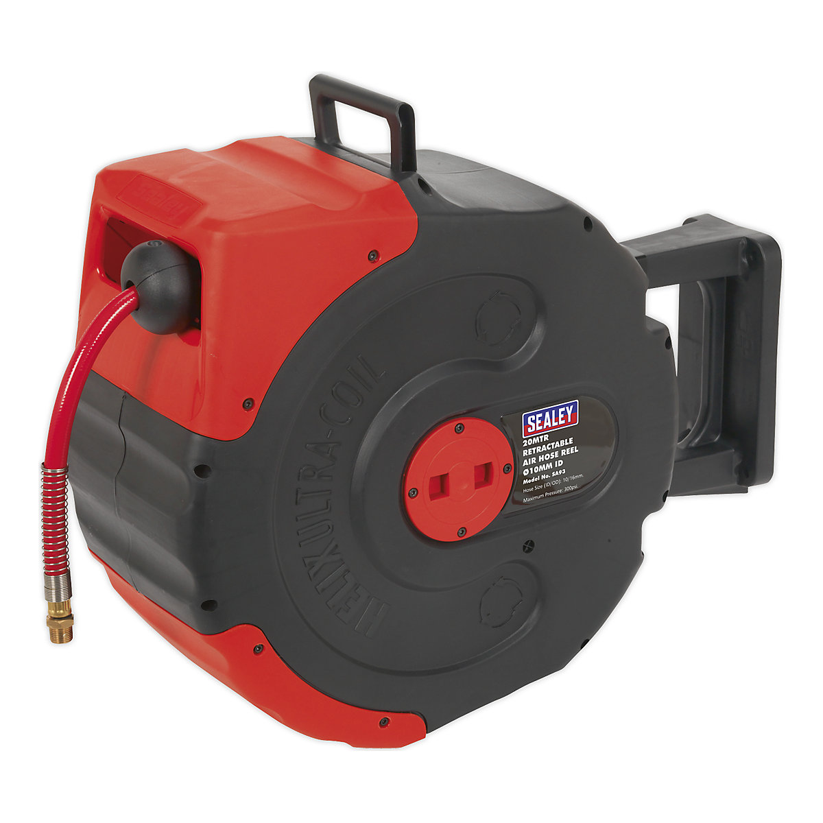 Sealey Retractable Air Hose Reel | Reinforced PVC Braided Hose (Product illustration 2)-1