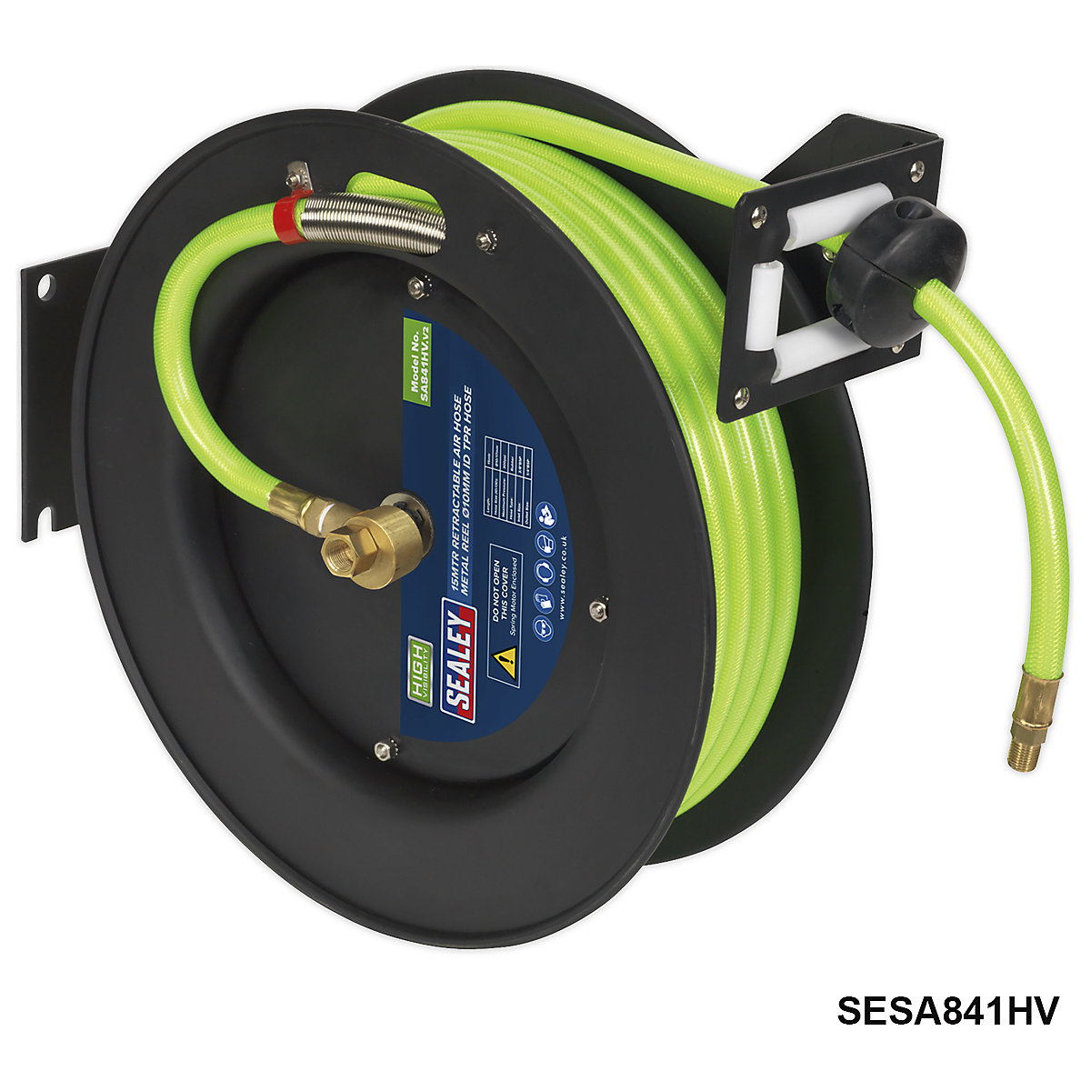Sealey Retractable Air Hose Reel | Rubber Hose (Product illustration 3)-2