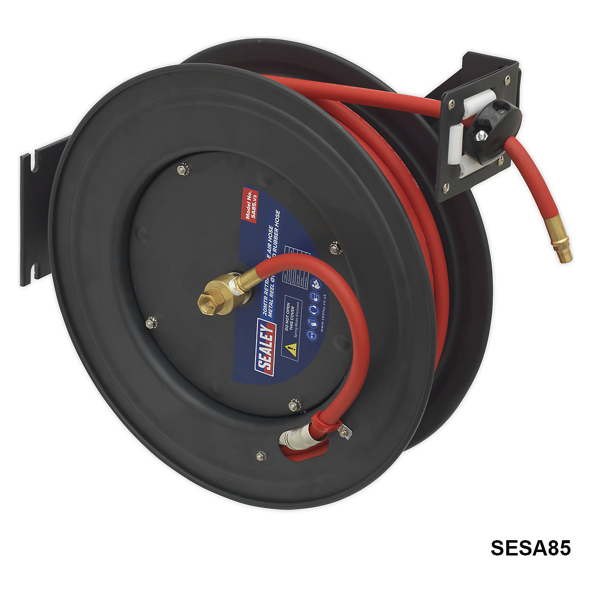 Sealey Retractable Air Hose Reel | Rubber Hose (Product illustration 2)-1