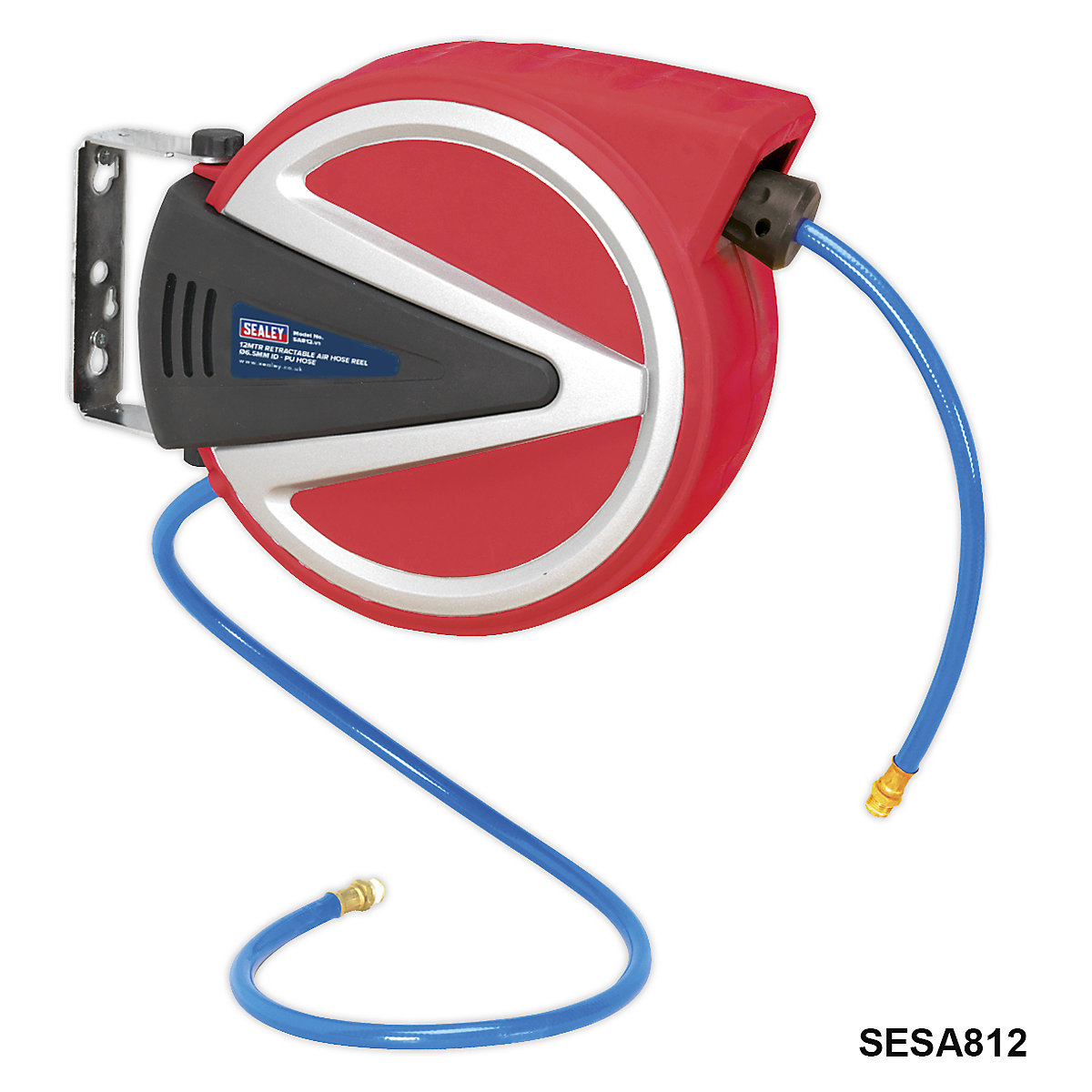 Sealey Workshop Series Heavy Duty Retractable Air Hose Reel | Polyurethane Hose (Product illustration 2)-1
