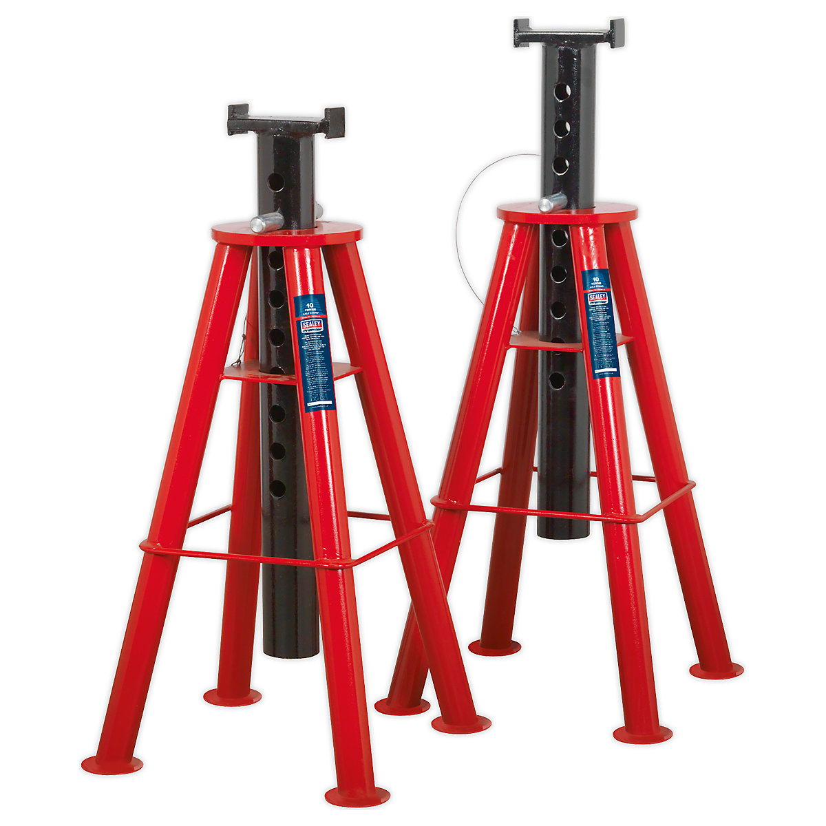 Sealey 10 Tonne Axle Stand Pair, Sealey 10 Tonne Axle Stand Pair, Sealey 10 Tonne Axle Stand Pair | Working Height: 790mm-1195mm-0