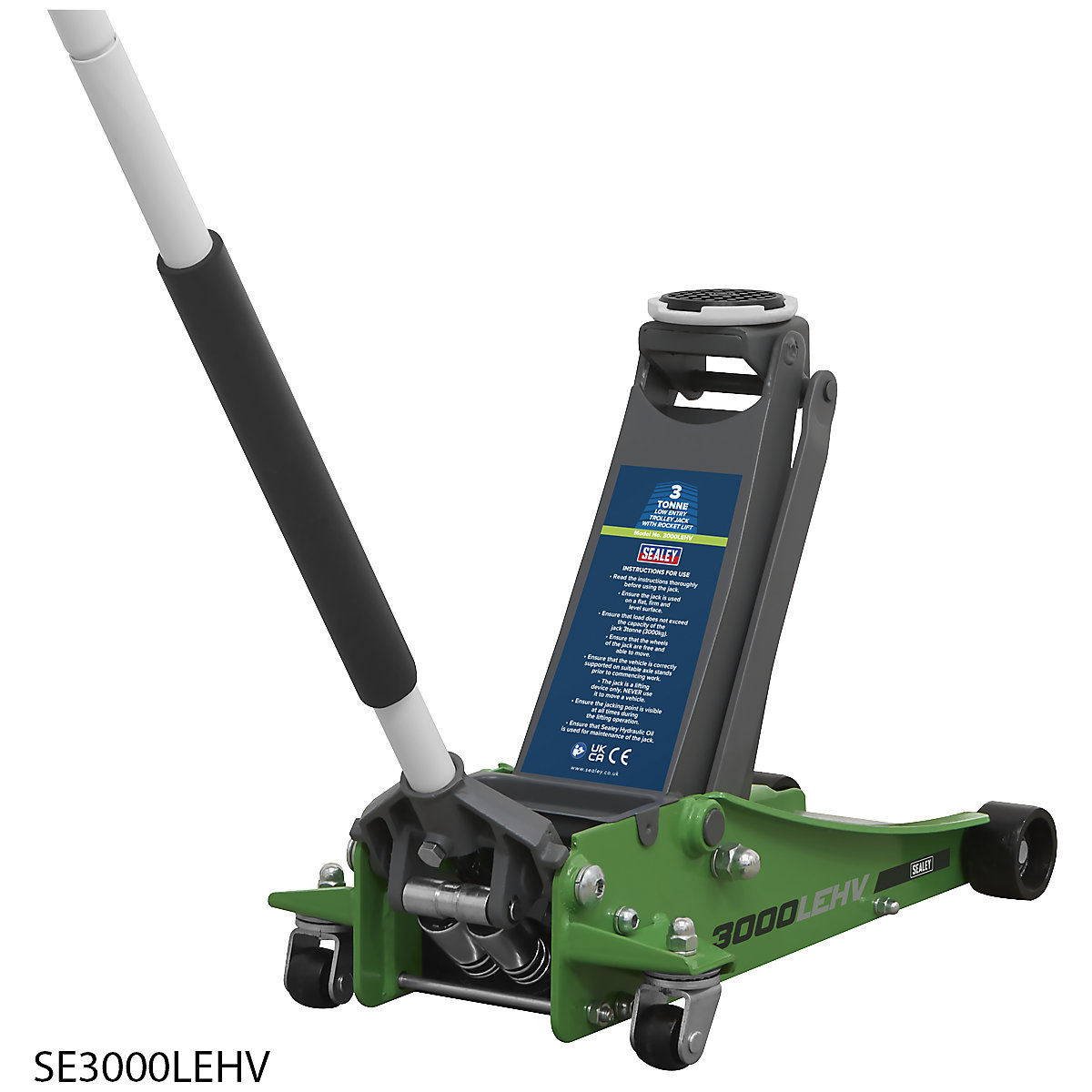 Sealey 3 Tonne Low Profile Trolley Jack (Product illustration 3)-2