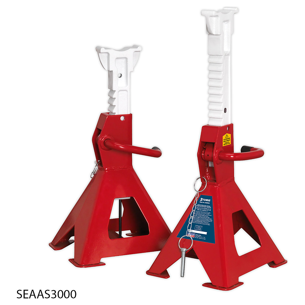 Sealey Auto Rise Ratchet Axle Stand Pair (Product illustration 3)-2