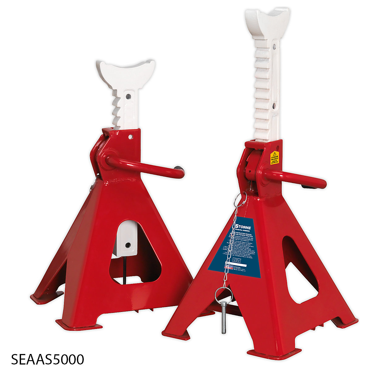 Sealey Auto Rise Ratchet Axle Stand Pair (Product illustration 4)-3