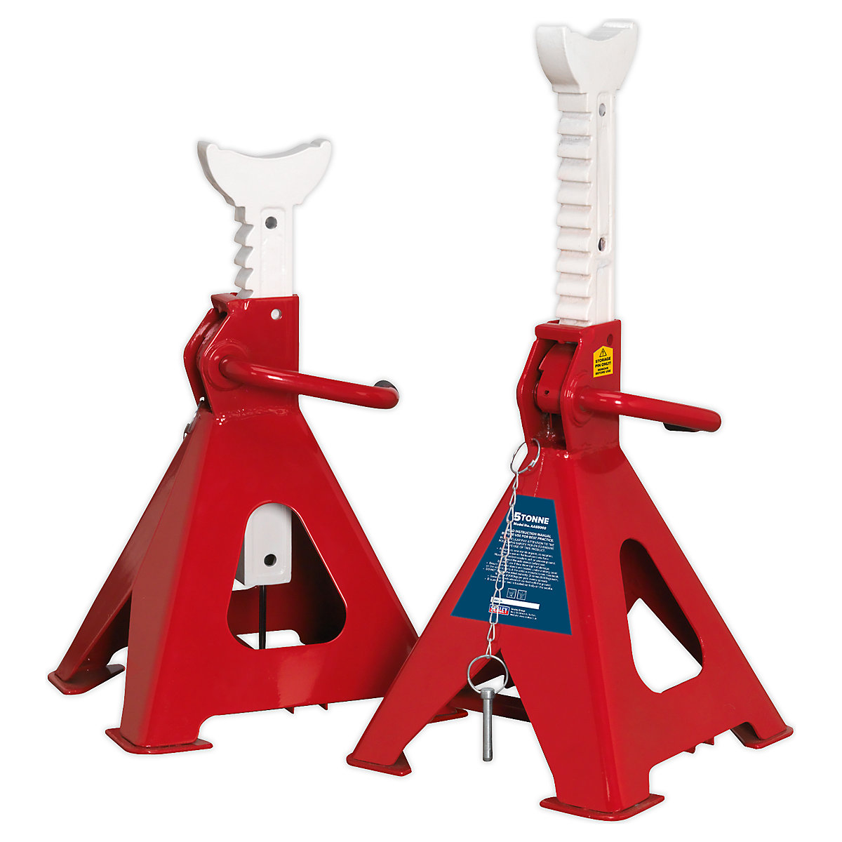 Sealey Auto Rise Ratchet Axle Stand Pair, Sealey Auto Rise Ratchet Axle Stand Pair, Sealey Auto Rise Ratchet Axle Stand Pair | 5 Tonne-0