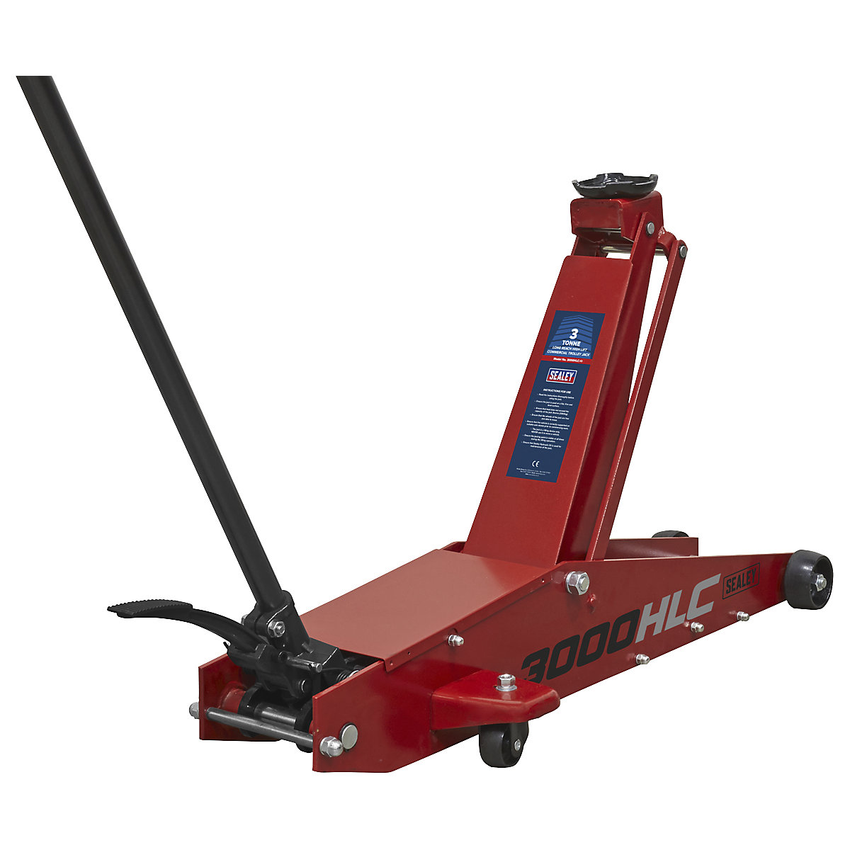 Sealey Long Reach High Lift Trolley Jack | 3 Tonne (Product illustration 3)-2