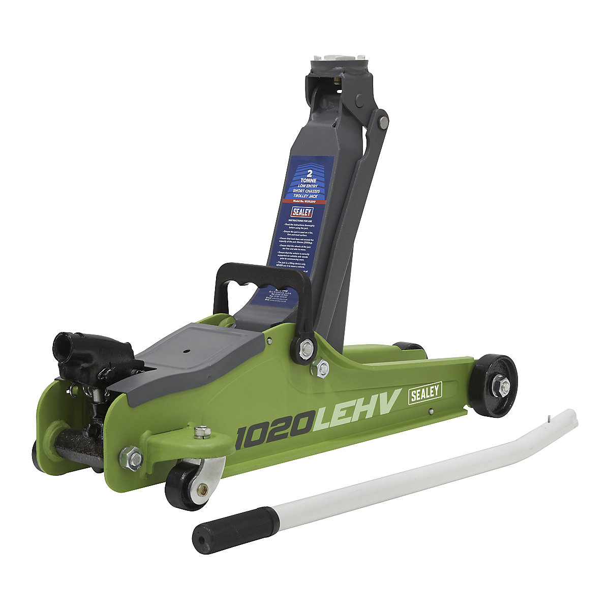 Sealey Low Entry Short Chassis Trolley Jacks, Sealey Low Entry Short Chassis Trolley Jacks, Sealey Low Entry Short Chassis Trolley Jack | 2 Tonne | High-Vis Green-0