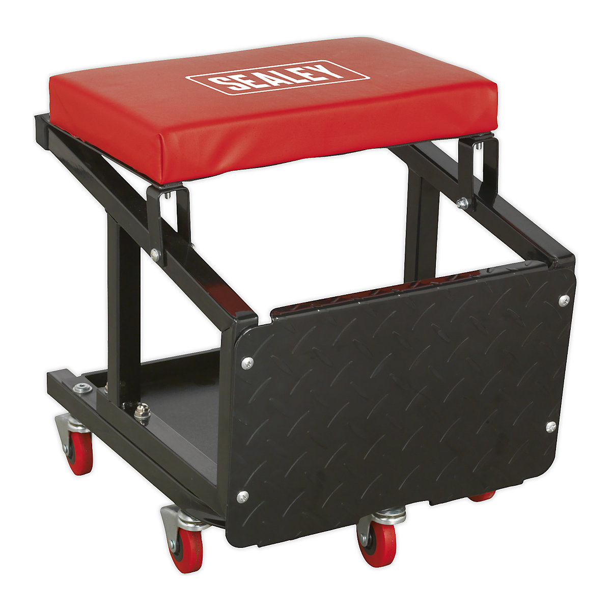 Sealey Mechanic's Utility Seat & Step Stool | Swivel Castors (Product illustration 3)-2