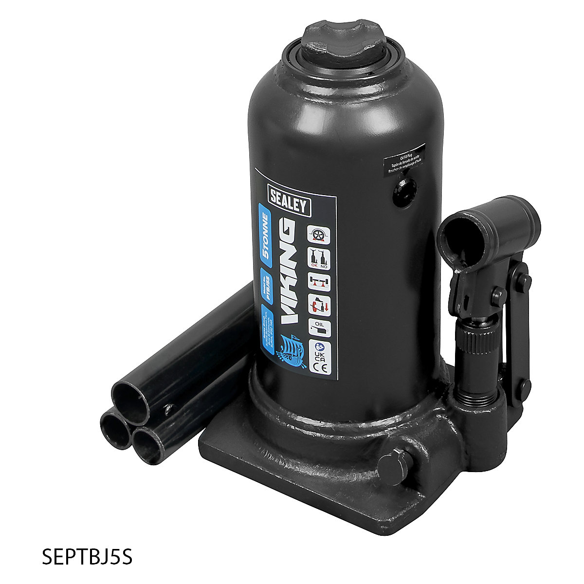Sealey Viking Telescopic Bottle Jack (Product illustration 2)-1