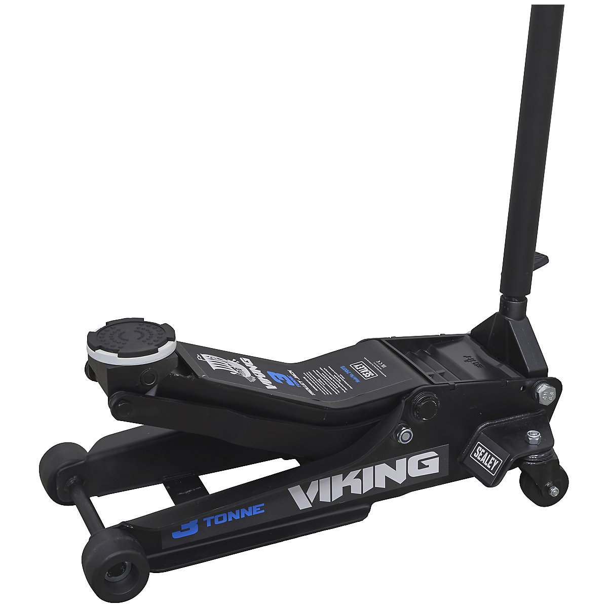 Viking Low Entry Trolley Jacks | 3 Tonne | Rocket Lift | Polyurethane Wheels (Product illustration 2)-1