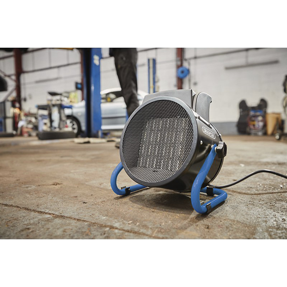 Draper 230V PTC Electric Space Heaters | Blue (Product illustration 5)-4
