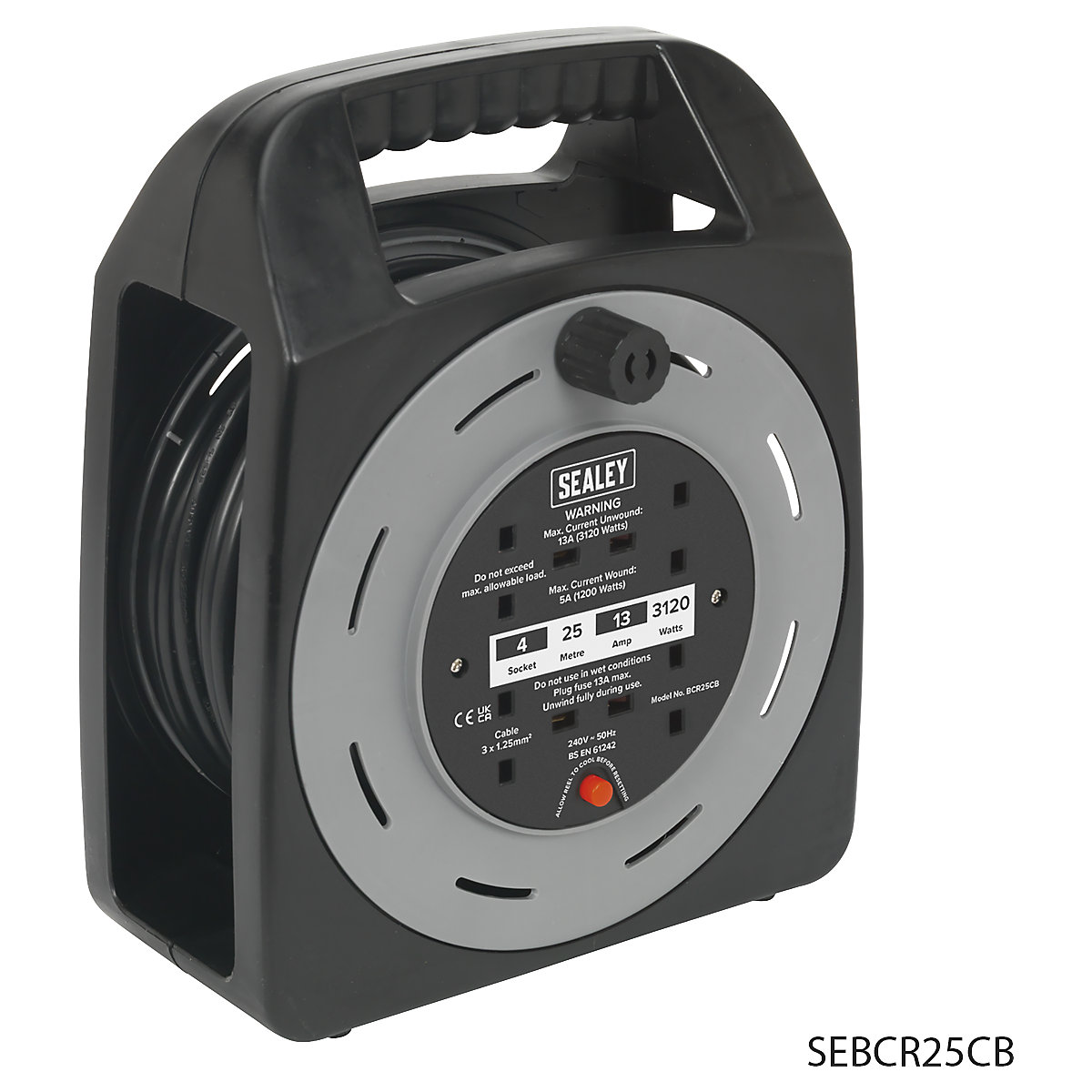 Sealey Box-Type Cable Reel (Product illustration 3)-2