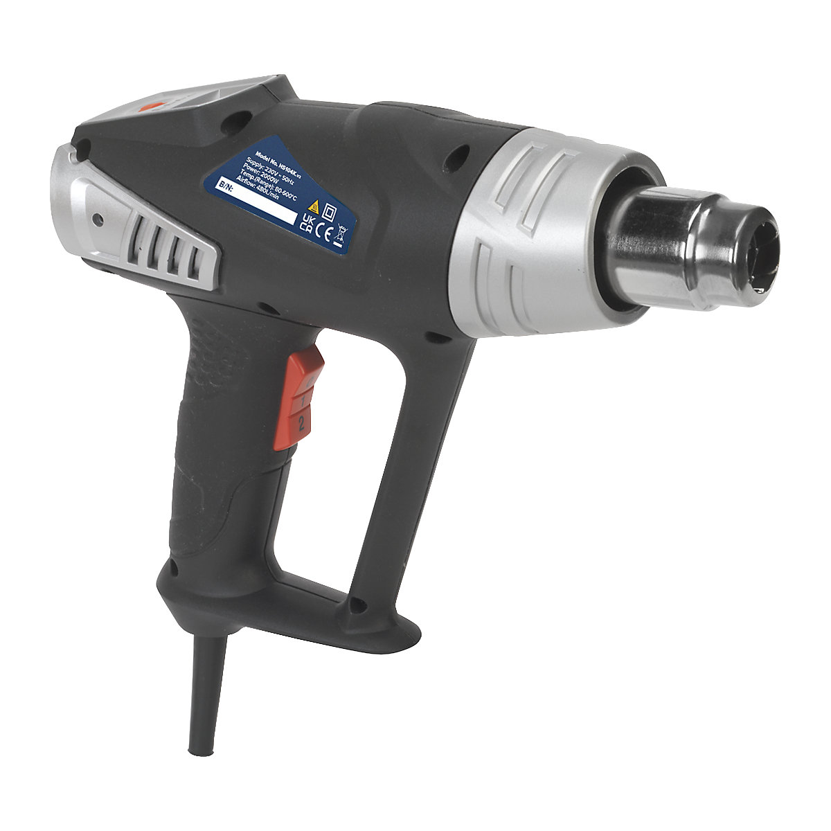 Sealey Deluxe Hot Air Gun Kit with LED Display | 80-6000C | 2000W (Product illustration 2)-1