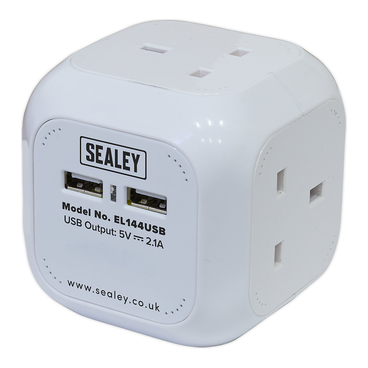 Sealey Extension Cable Cube | 2 x USB Sockets (Product illustration 2)-1