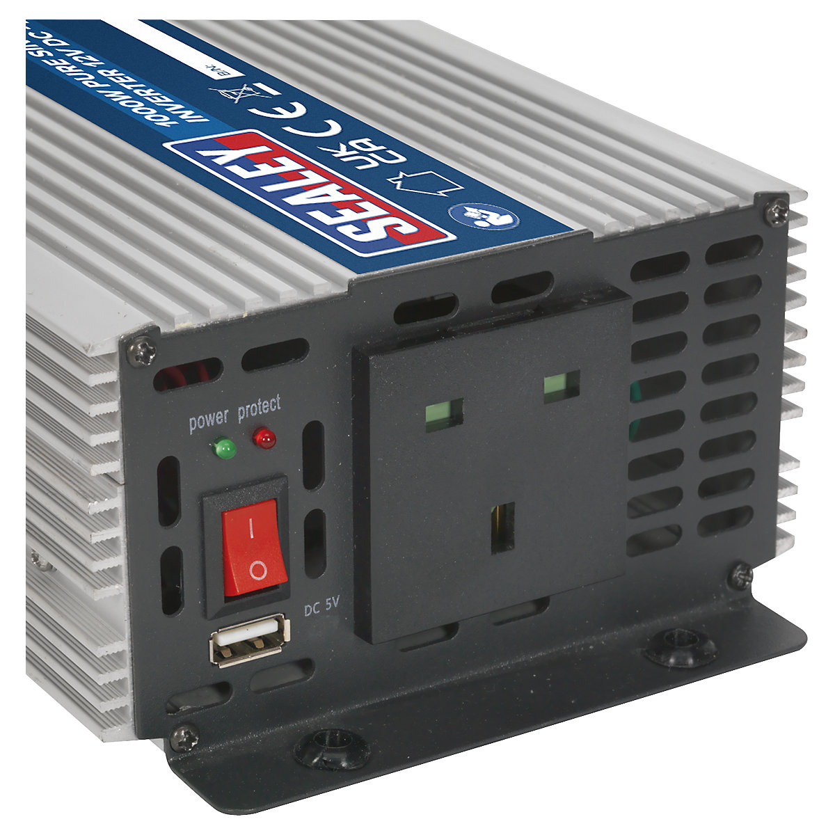Sealey Power Inverter | Pure Sine Wave, Sealey Power Inverter | Pure Sine Wave, Sealey Power Inverter - Pure Sine Wave | 1000W | 230V~50Hz | 12V DC-0