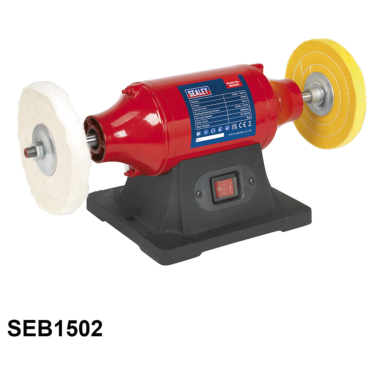 Sealey Bench Mounting Buffers, Sealey Bench Mounting Buffers, Sealey Bench Mounting Buffer | Ø150mm Wheel | 370W-0