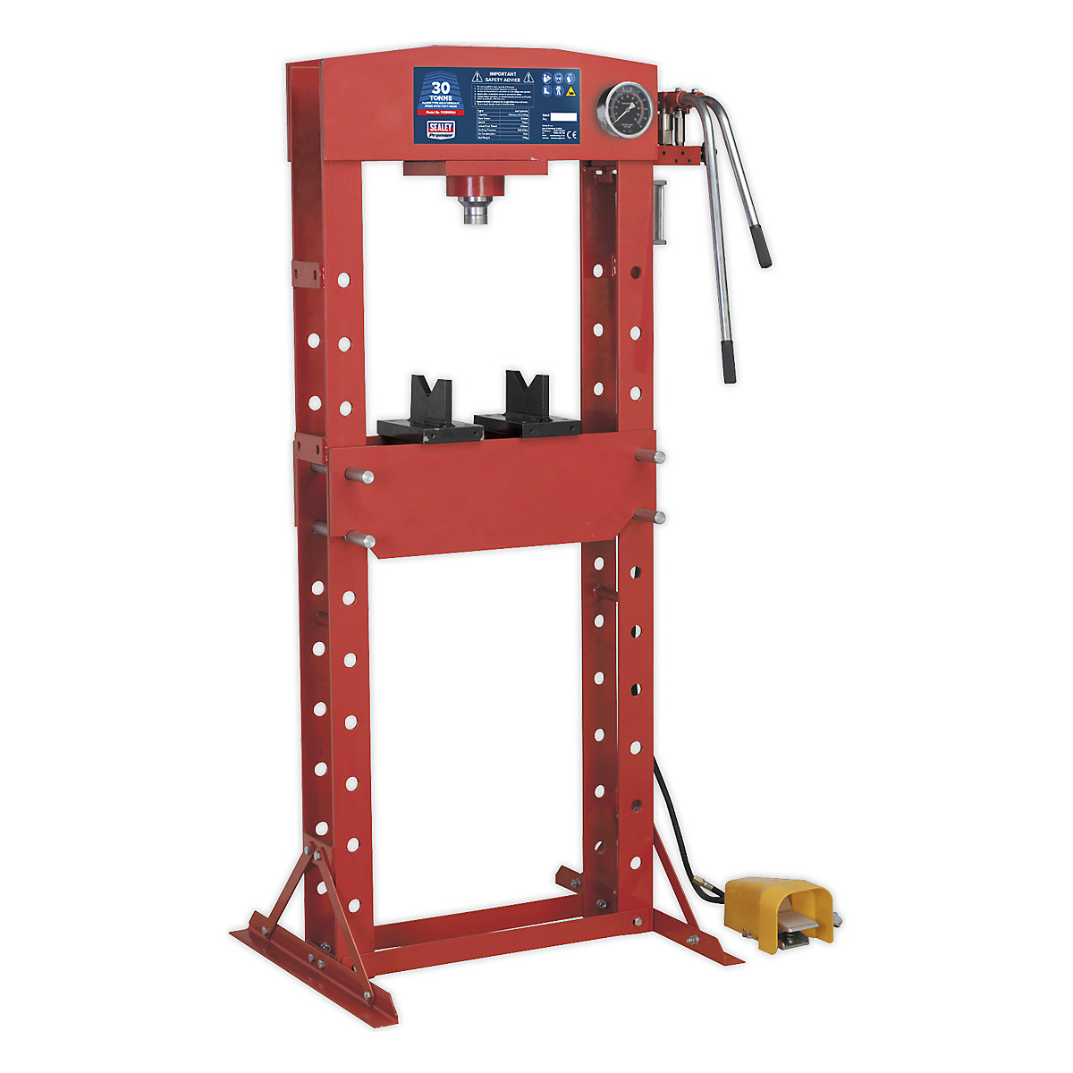 Sealey Heavy Duty Floor Standing Hydraulic Presses | 30 Tonne, Sealey Heavy Duty Floor Standing Hydraulic Presses | 30 Tonne, Sealey Heavy Duty Floor Standing Hydraulic Press | 30 Tonne | Foot Pump | Air Motor-0