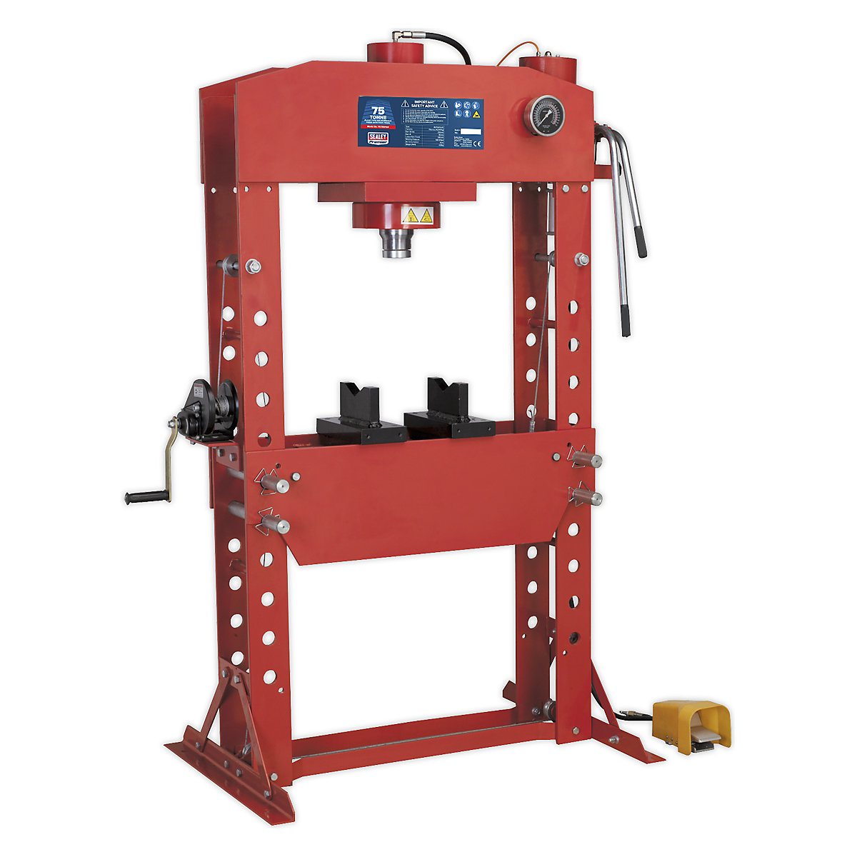 Sealey Heavy Duty Floor Standing Hydraulic Presses | 75 Tonne, Sealey Heavy Duty Floor Standing Hydraulic Presses | 75 Tonne, Sealey Heavy Duty Floor Standing Hydraulic Press | 75 Tonne | Air Motor-0