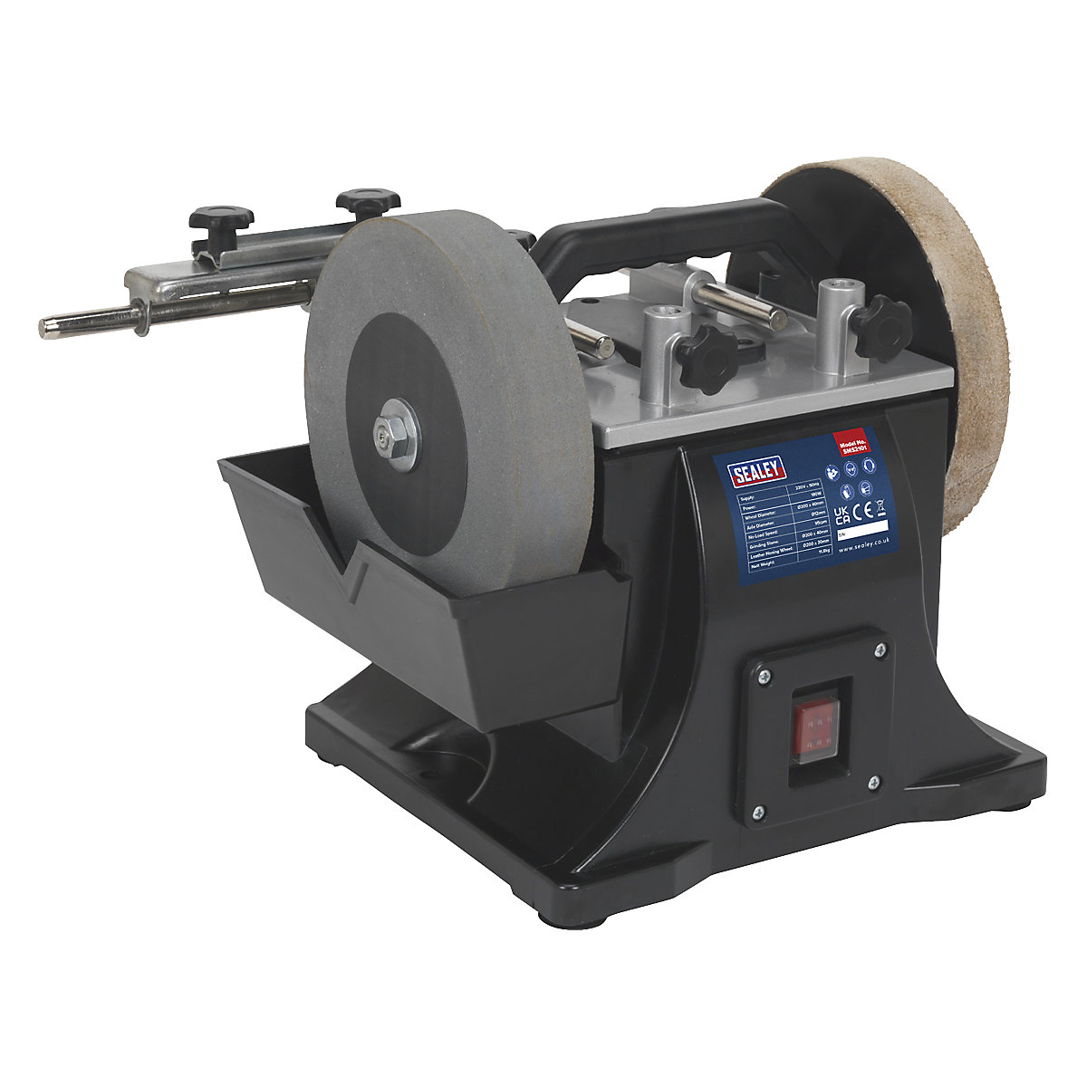 Sealey Sharpener with Honing Wheel | 200mm Dia. (Product illustration 2)-1