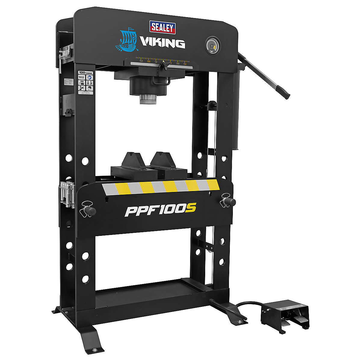 Sealey Viking Air/Hydraulic Floor Type Press with Sliding, Sealey Viking Air/Hydraulic Floor Type Press with Sliding, Sealey Viking Air/Hydraulic Floor Type Press with Sliding | 100 Tonne | Floor Type | Heavy-Duty-0