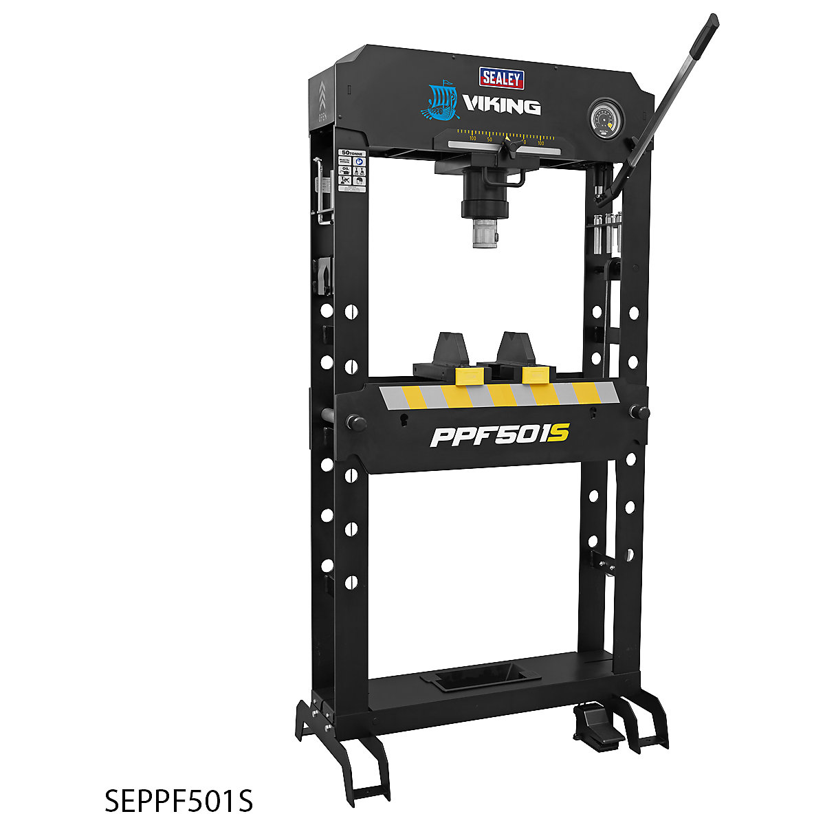 Sealey Viking Air/Hydraulic Floor Type Press with Sliding (Product illustration 3)-2