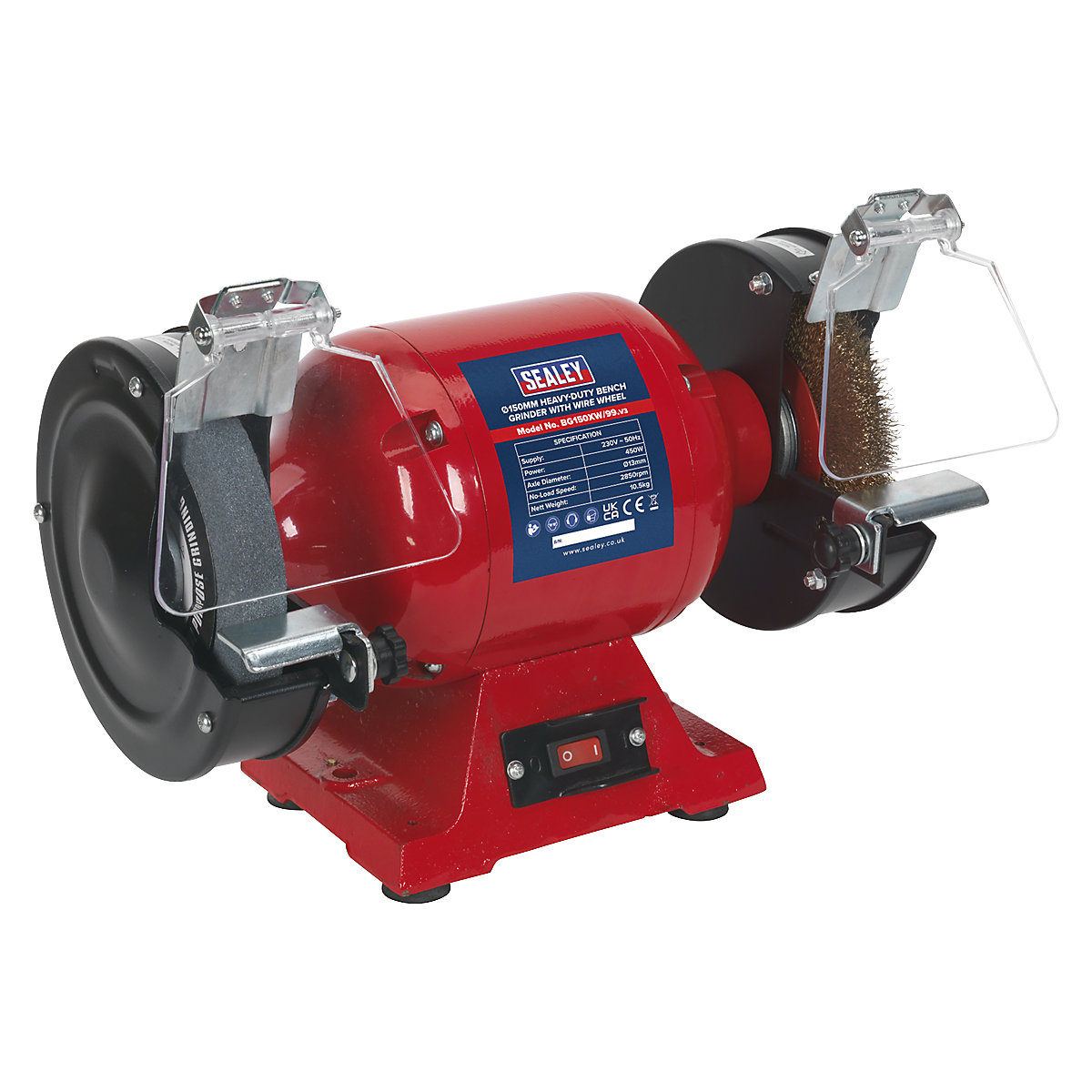 Sealey Workshop Bench Grinders, Sealey Workshop Bench Grinders, Sealey Workshop Bench Grinder | Ø150mm | 450W | Heavy Duty-1