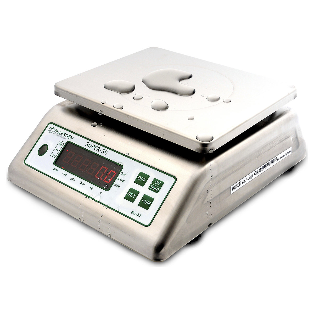 Marsden IP68 Waterproof Scales | 190mm x 230mm (Product illustration 3)-2