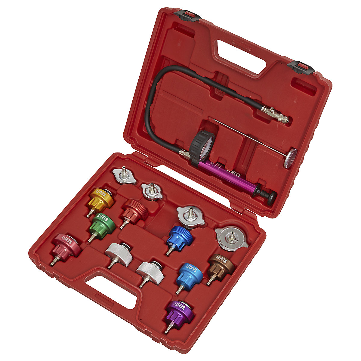 Sealey Cooling System Pressure Test Kit | 16pc (Product illustration 2)-1