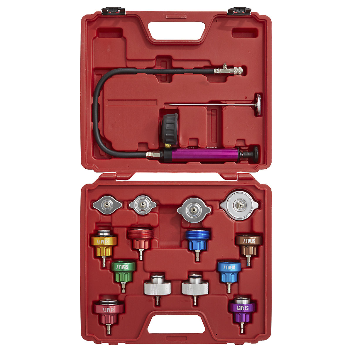 Sealey Cooling System Pressure Test Kit | 16pc (Product illustration 3)-2