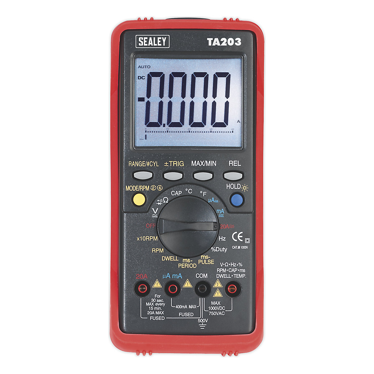 Sealey Digital Automotive Multimeter | With Bar Graph/PC Link (Product illustration 2)-1