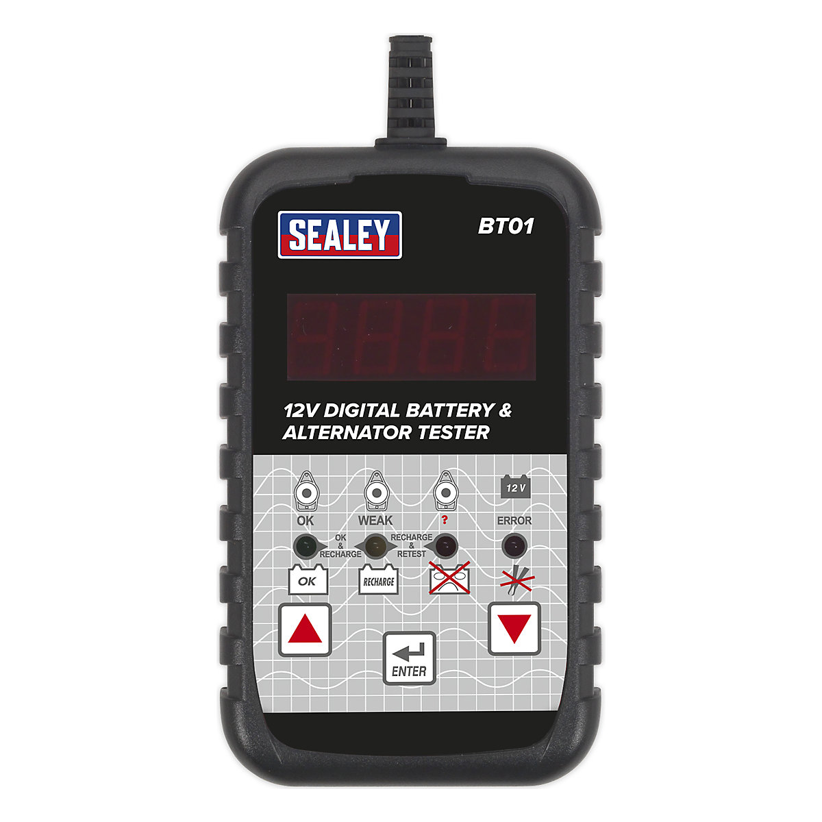 Sealey Digital Battery & Alternator Tester | 12V (Product illustration 2)-1