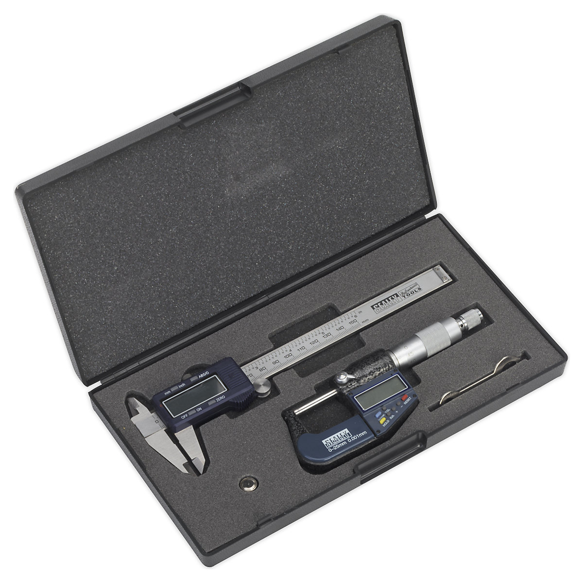 Sealey Digital Measuring Set | Digital Micrometer & Caliper (Product illustration 2)-1