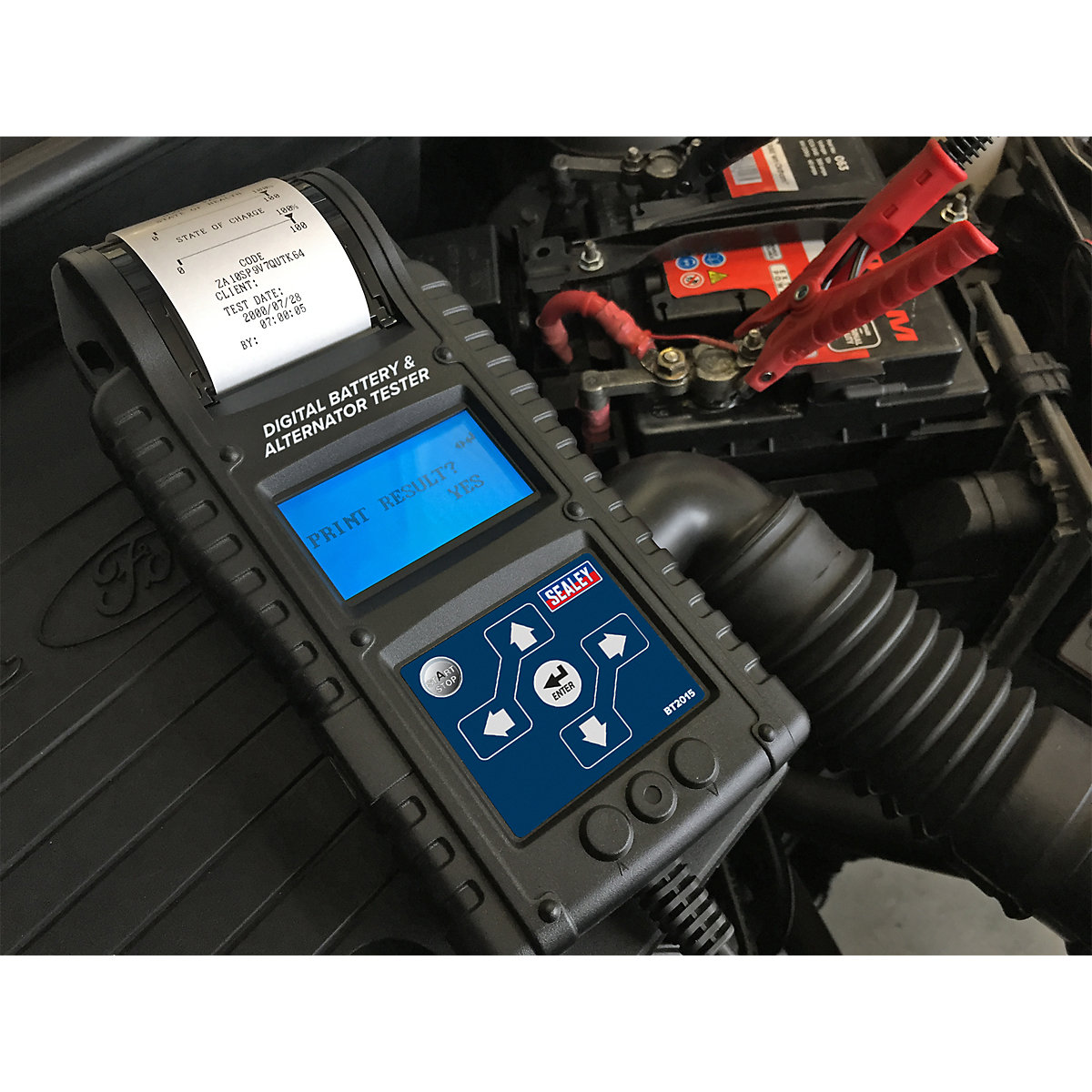 Sealey Digital Start/Stop Battery & Alternator Tester | 6/12/24V | With Printer | Windows Compatable (Product illustration 5)-4