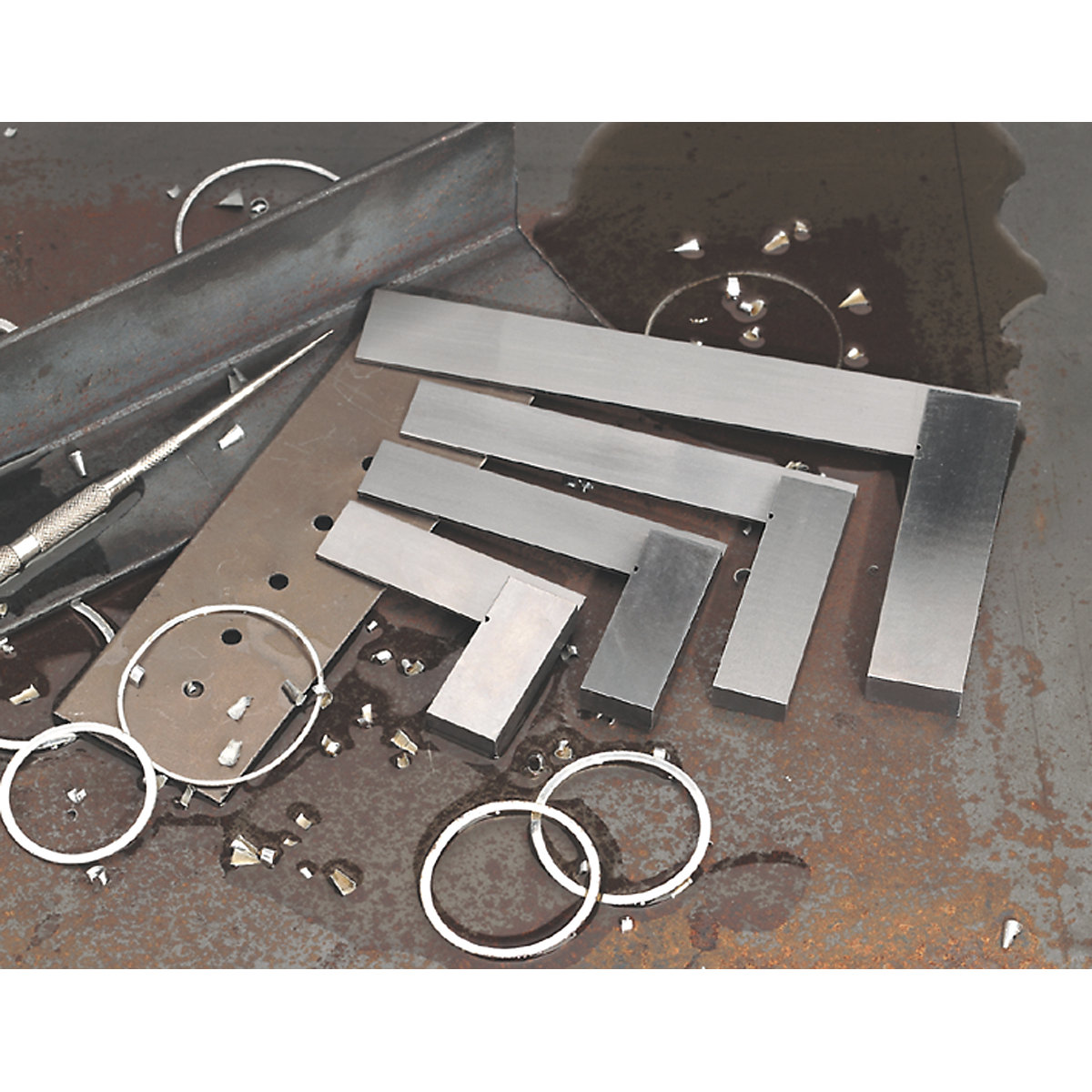 Sealey Precision Steel Square Set | 4pc (Product illustration 2)-1