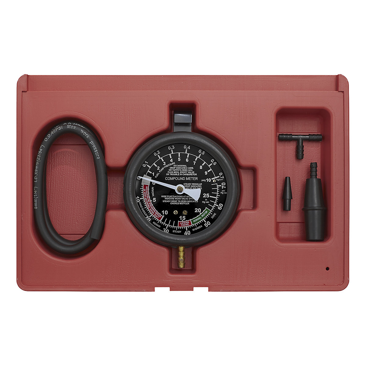Sealey Vacuum & Fuel Pump Pressure Gauge Set (Product illustration 3)-2