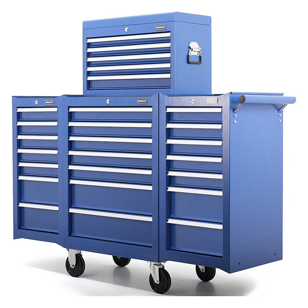 BiGDUG Essentials 27" Tool Chest Set with 7 Drawer Roller Cabinet, Hanging Cabinets & Top Chest (Product illustration 5)-4