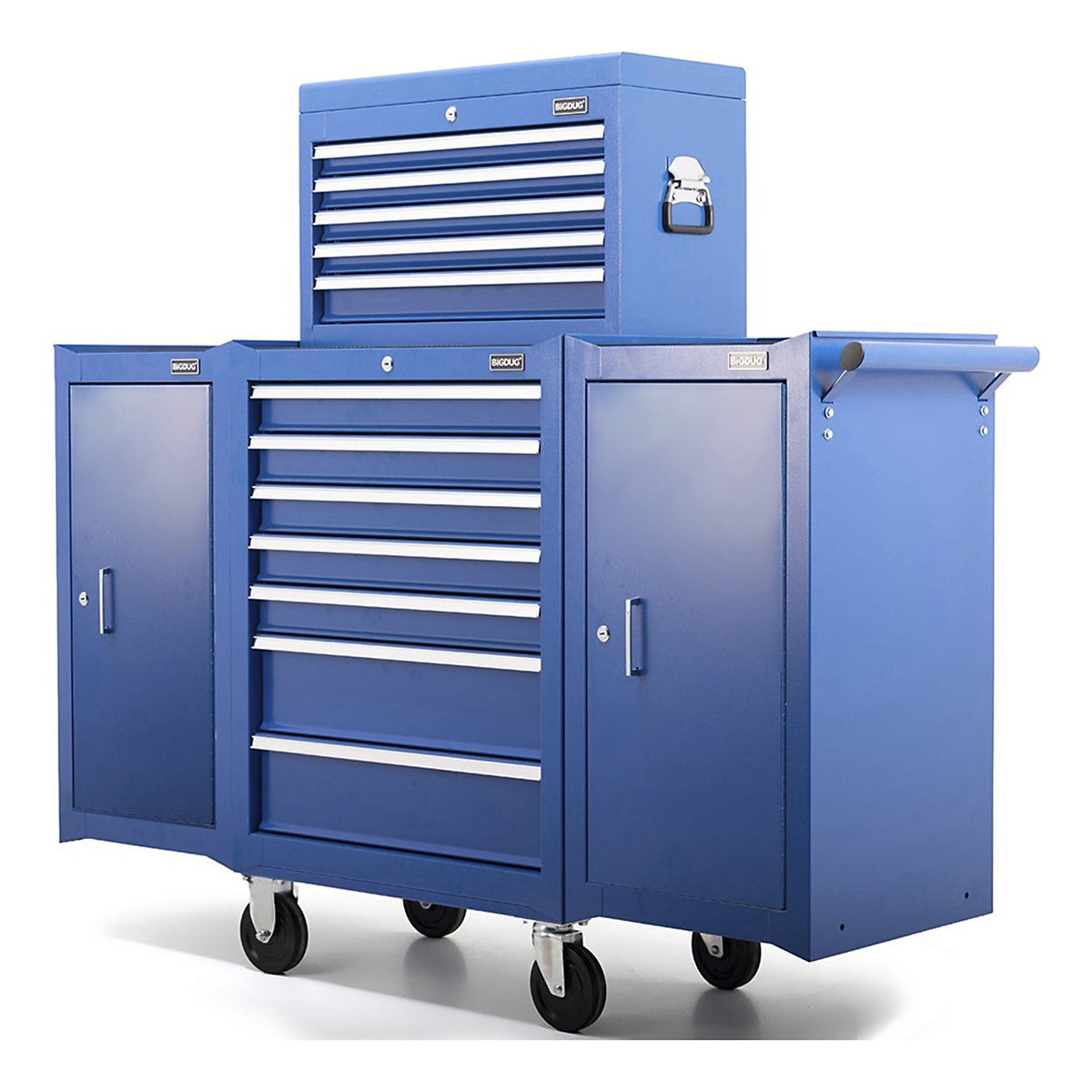 BiGDUG Essentials 27" Tool Chest Set with 7 Drawer Roller Cabinet, Hanging Cabinets & Top Chest (Product illustration 9)-8