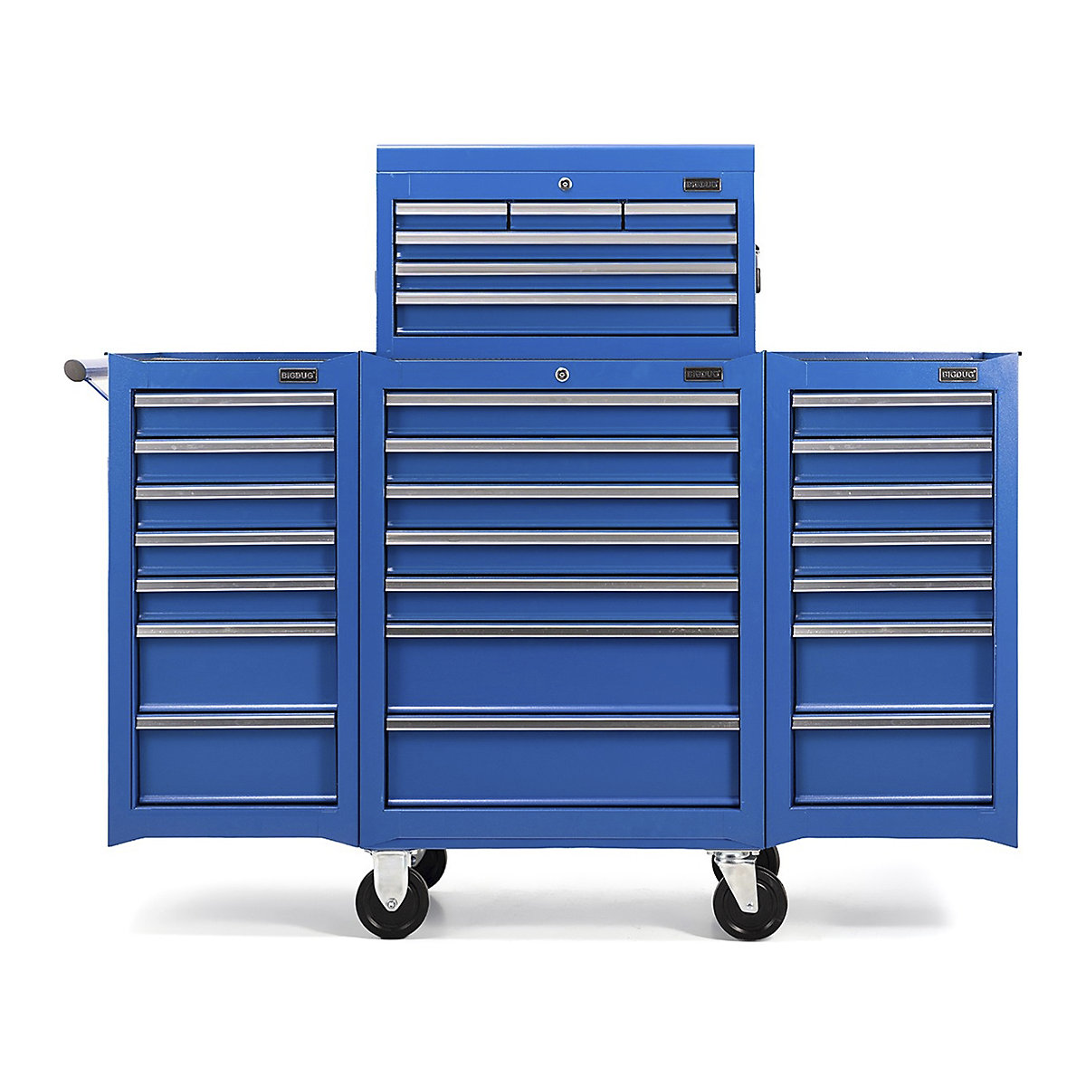 BiGDUG Essentials 27" Tool Chest Set with 7 Drawer Roller Cabinet, Hanging Cabinets & Top Chest