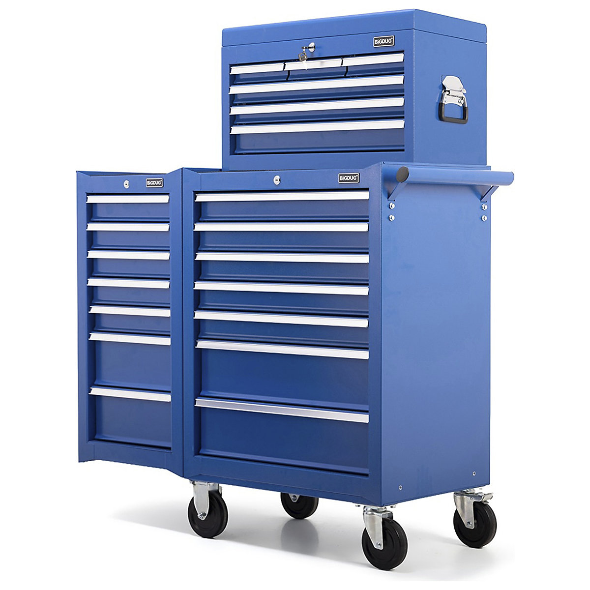 BiGDUG Essentials 27" Tool Chest Set with 7 Drawer Roller Cabinet, Hanging Cabinets & Top Chest (Product illustration 4)-3