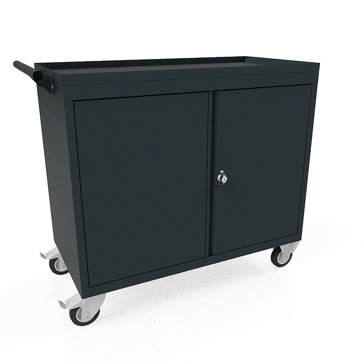 BiGDUG Mobile Tool Cabinets, BiGDUG Mobile Tool Cabinets, BiGDUG Mobile Tool Cabinet | 820h x 900w x 450d mm | Double Cupboard | 450kg UDL | Dark Grey-1