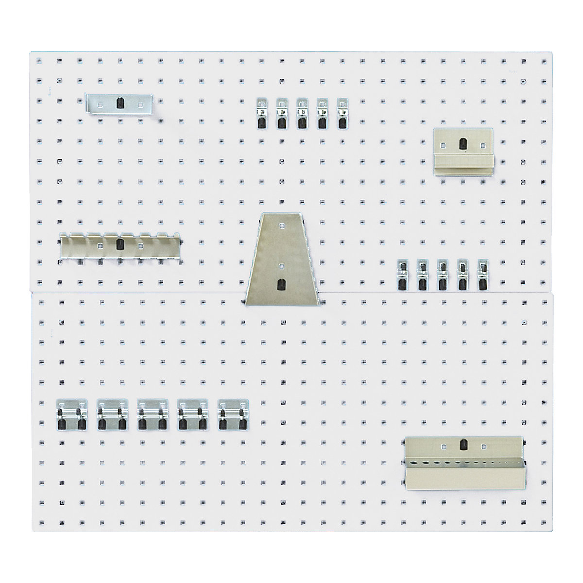 Bott Perfo Panel & Hook Kits, Bott Perfo Panel & Hook Kits, Bott Perfo Panel & Hook Kit E | 914h x 1000w mm | Light Grey | 2 x 1.0m Panels | 20 Piece Hook Kit-0