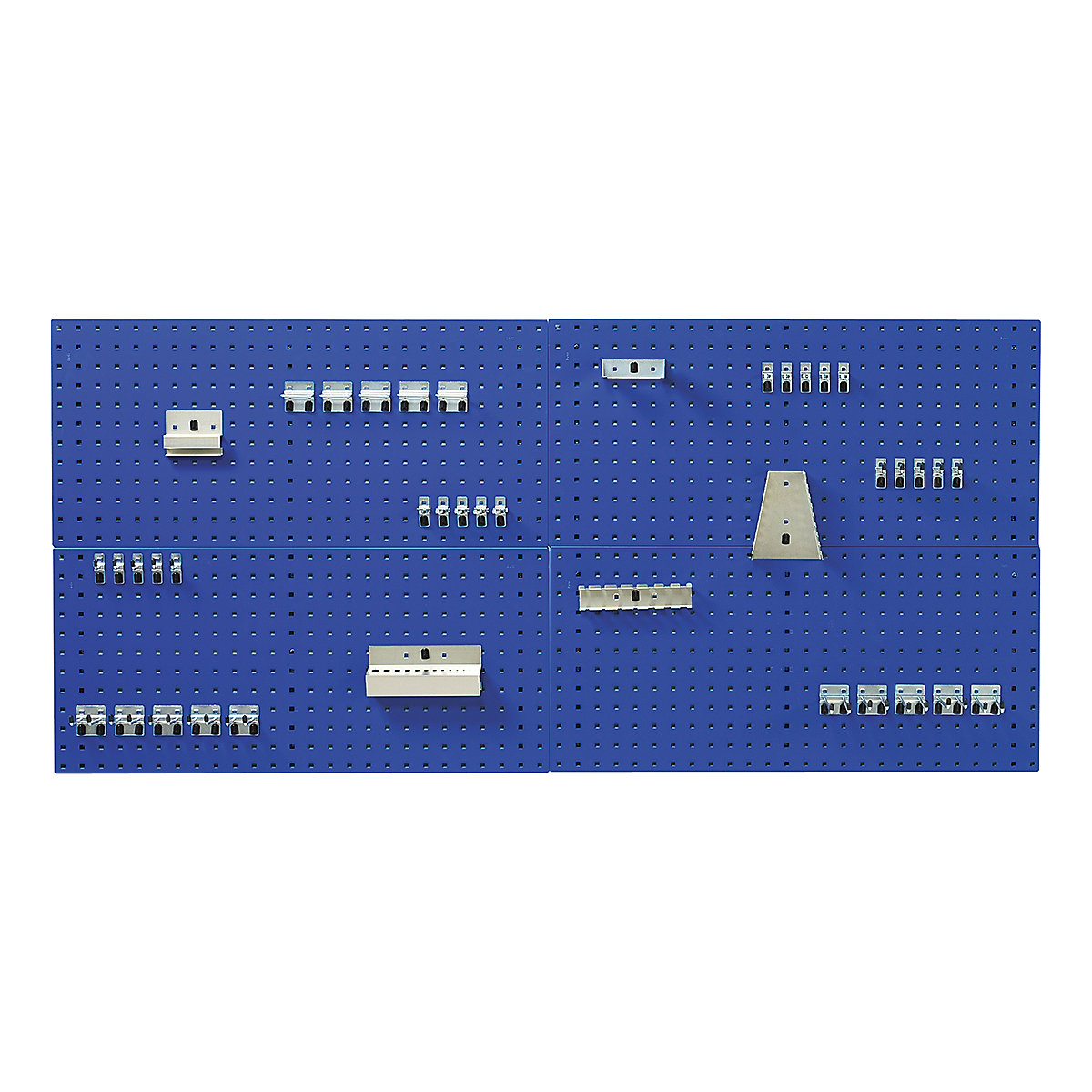 Bott Perfo Panel & Hook Kits, Bott Perfo Panel & Hook Kits, Bott Perfo Panel & Hook Kit A | 1000h x 1828w mm | Blue | 4 x 1.0m Panels | 40 Piece Hook Kit-0