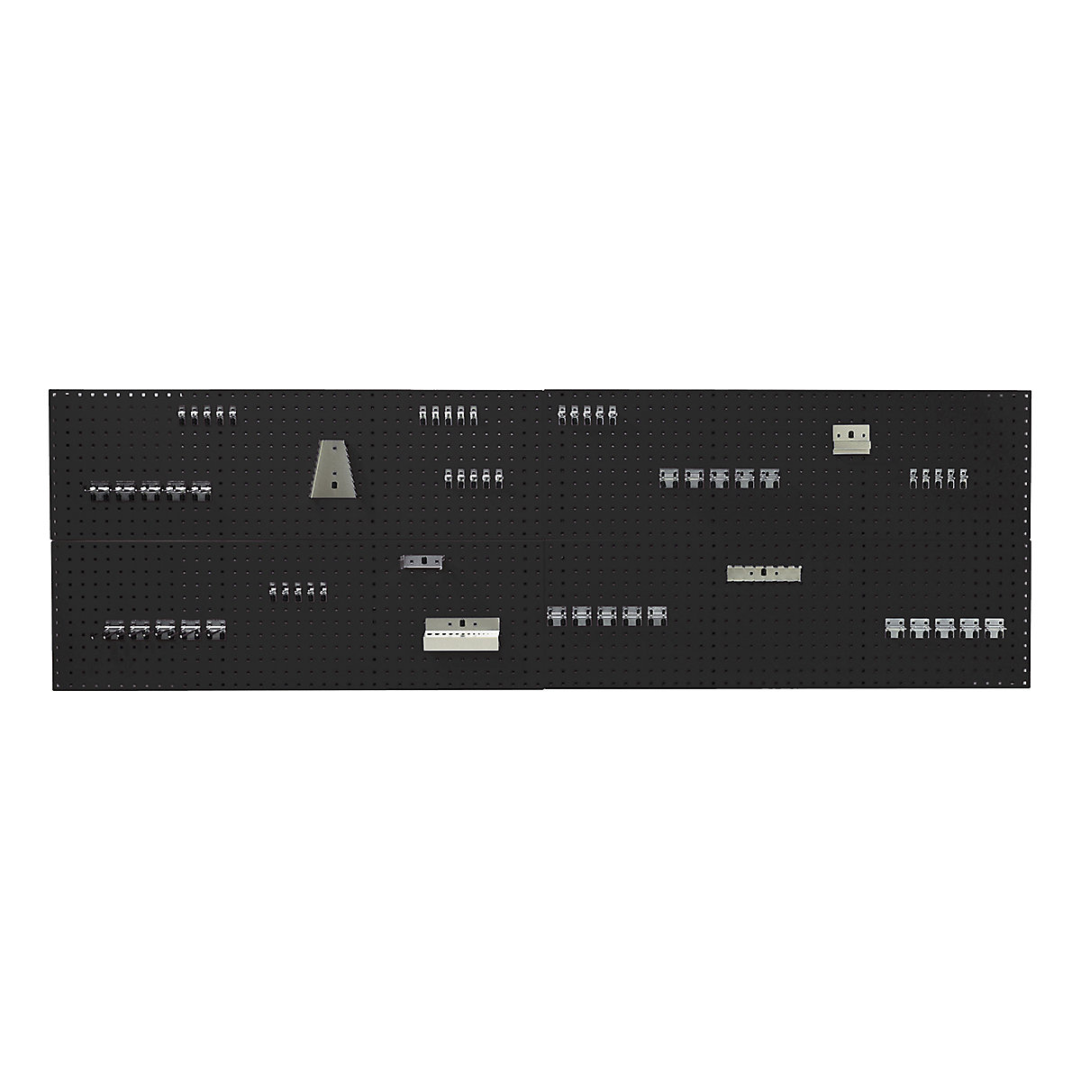 Bott Perfo Panel & Hook Kits, Bott Perfo Panel & Hook Kits, Bott Perfo Panel & Hook Kit B | 914h x 3000w mm | Dark Grey | 4 x 1.5m Panels | 60 Piece Hook Kit-0