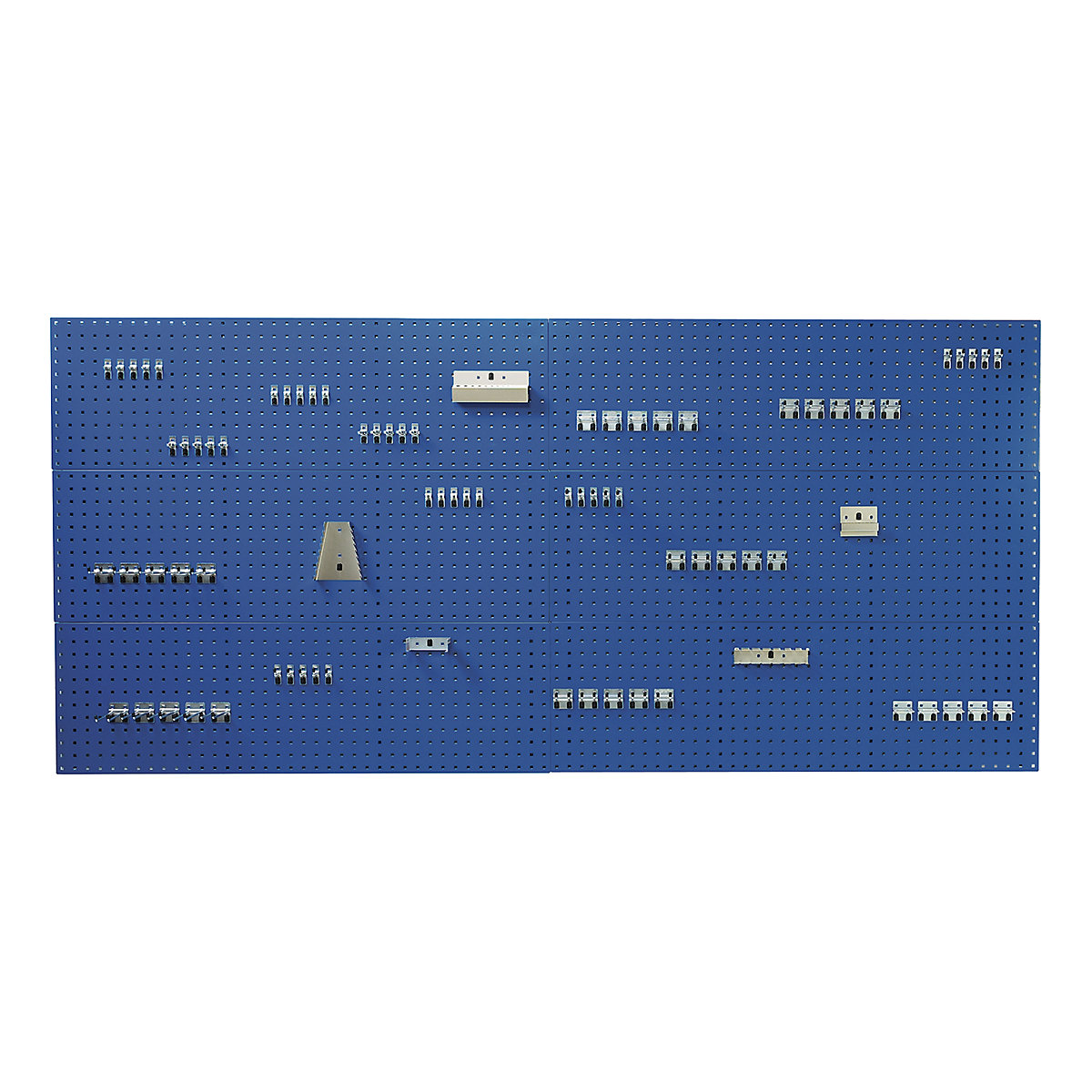 Bott Perfo Panel & Hook Kits, Bott Perfo Panel & Hook Kits, Bott Perfo Panel & Hook Kit C | 1828h x 3000w mm | Blue | 6 x 1.5m Panels | 80 Piece Hook Kit-0