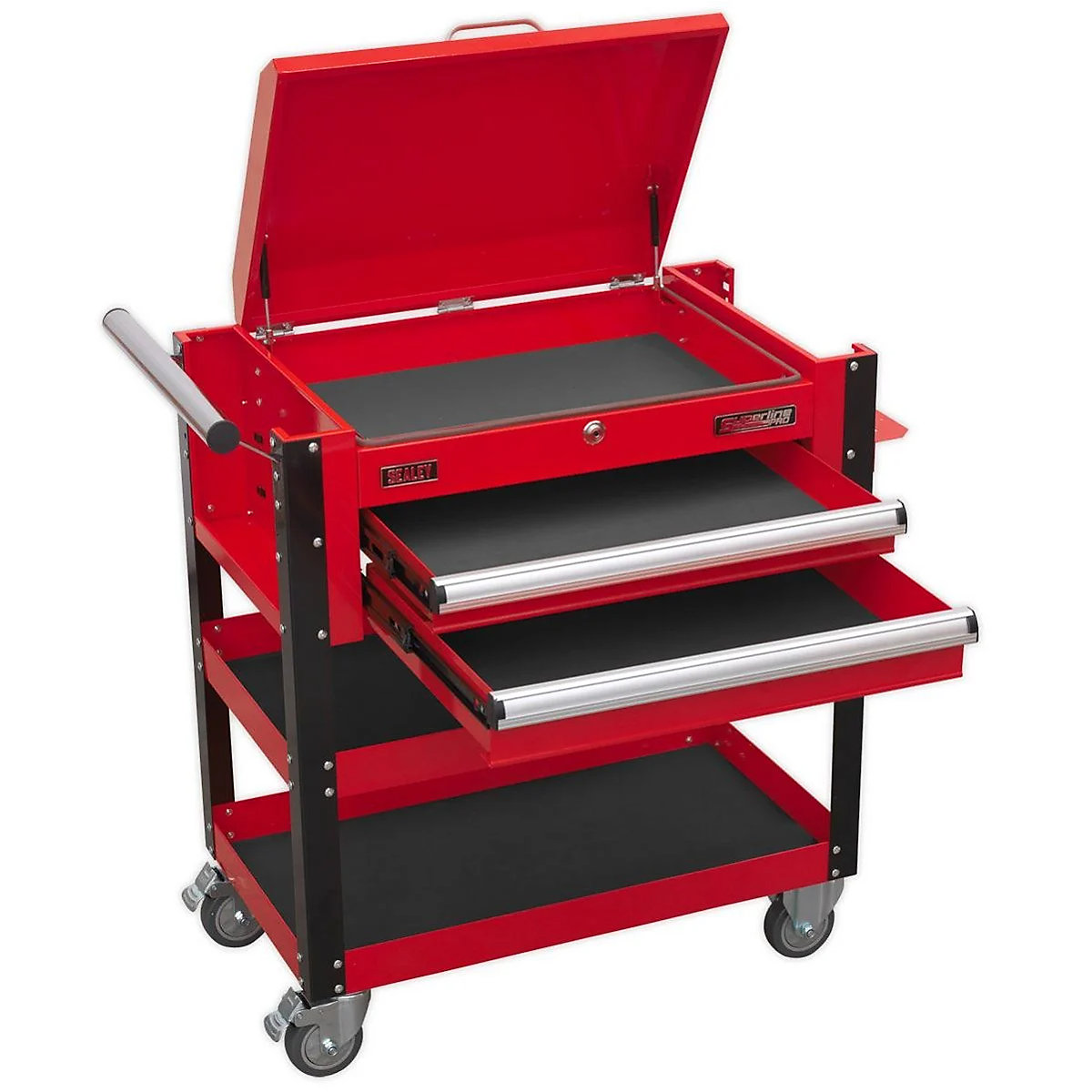 Sealey Heavy Duty Mobile Tool Trolley with Lockable Top (Product illustration 2)-1