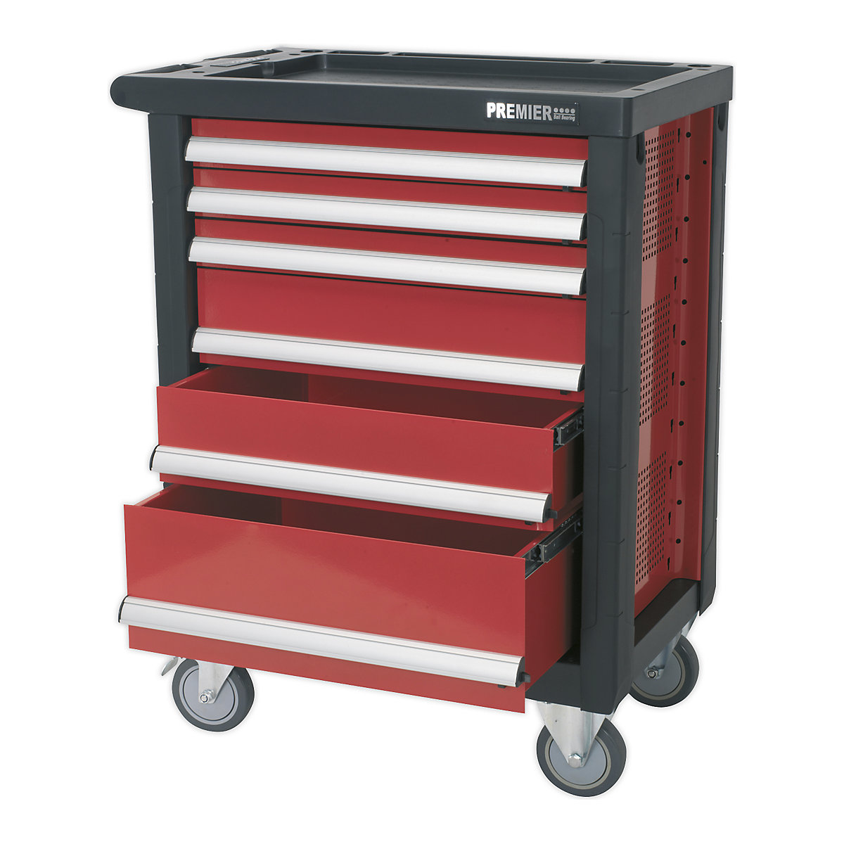 Sealey Premier Rollcab | 6 Drawer | Heavy Duty | Red (Product illustration 2)-1