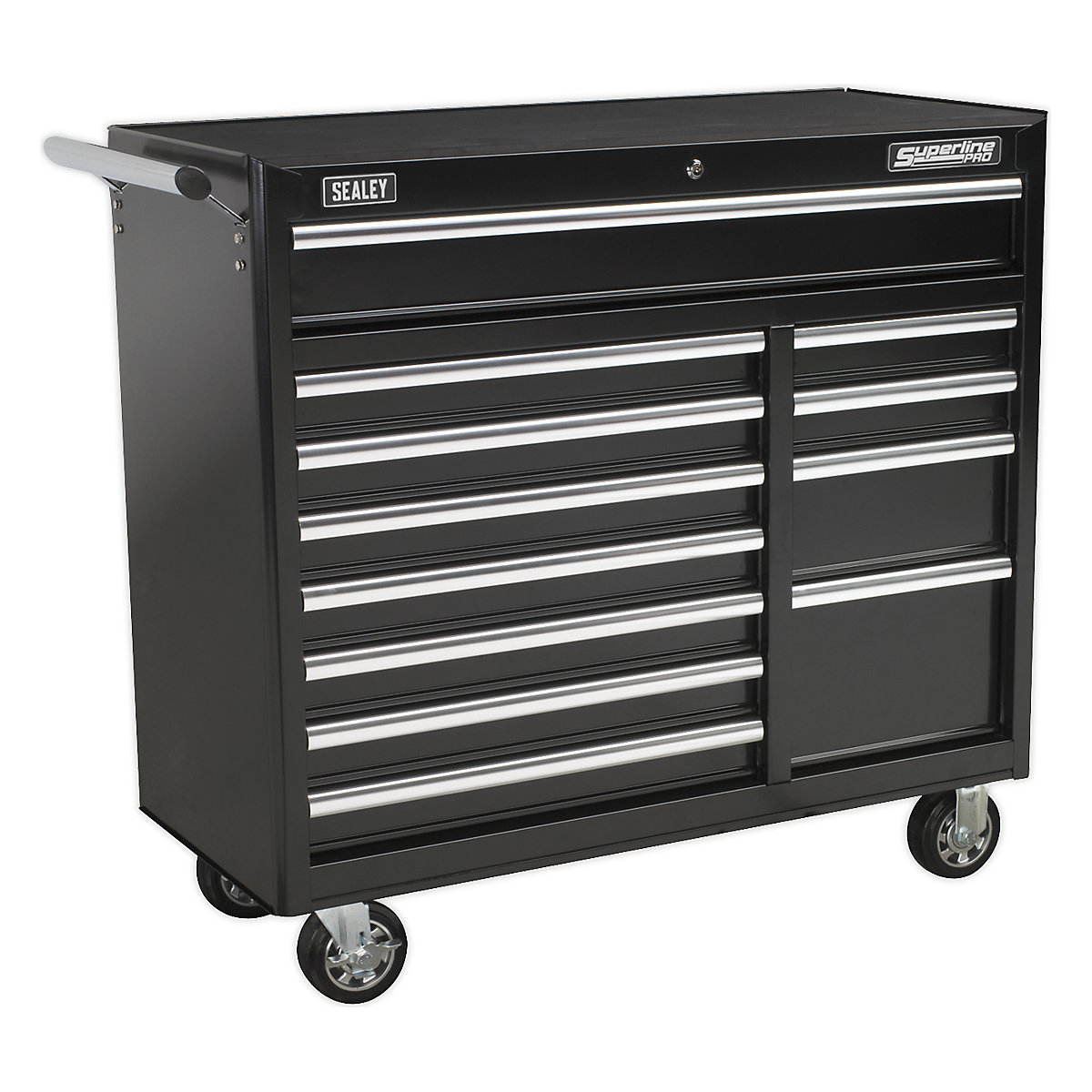 Sealey Superline Pro Extra Wide Rollcabs | 1050mm Wide | 12 Drawer, Sealey Superline Pro Extra Wide Rollcabs | 1050mm Wide | 12 Drawer, Sealey Superline Pro Extra Wide Rollcab | 1050mm Wide | 12 Drawer | Black-1