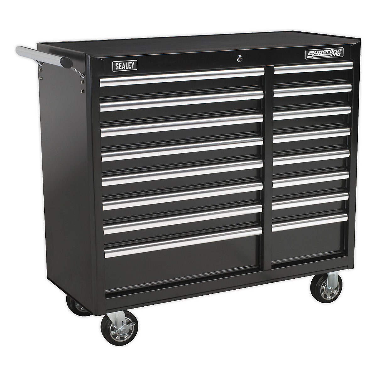 Sealey Superline Pro Extra Wide Rollcabs | 1050mm Wide | 16 Drawer, Sealey Superline Pro Extra Wide Rollcabs | 1050mm Wide | 16 Drawer, Sealey Superline Pro Extra Wide Rollcab | 1050mm Wide | 16 Drawer | Black-0