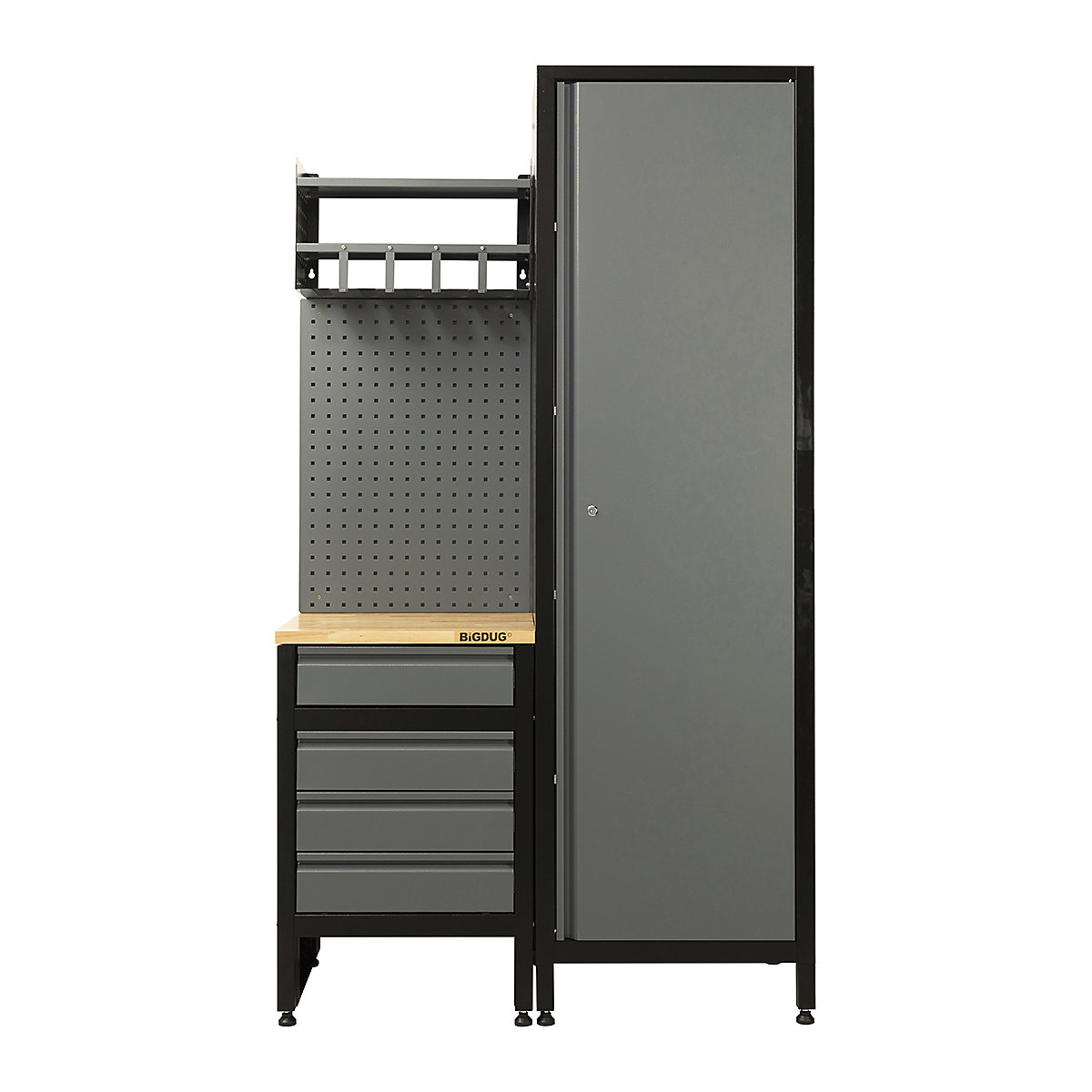 BiGDUG Garage Modular Cabinet Kits | 1160mm Wide | 1 Cabinet & Floor Cupboard