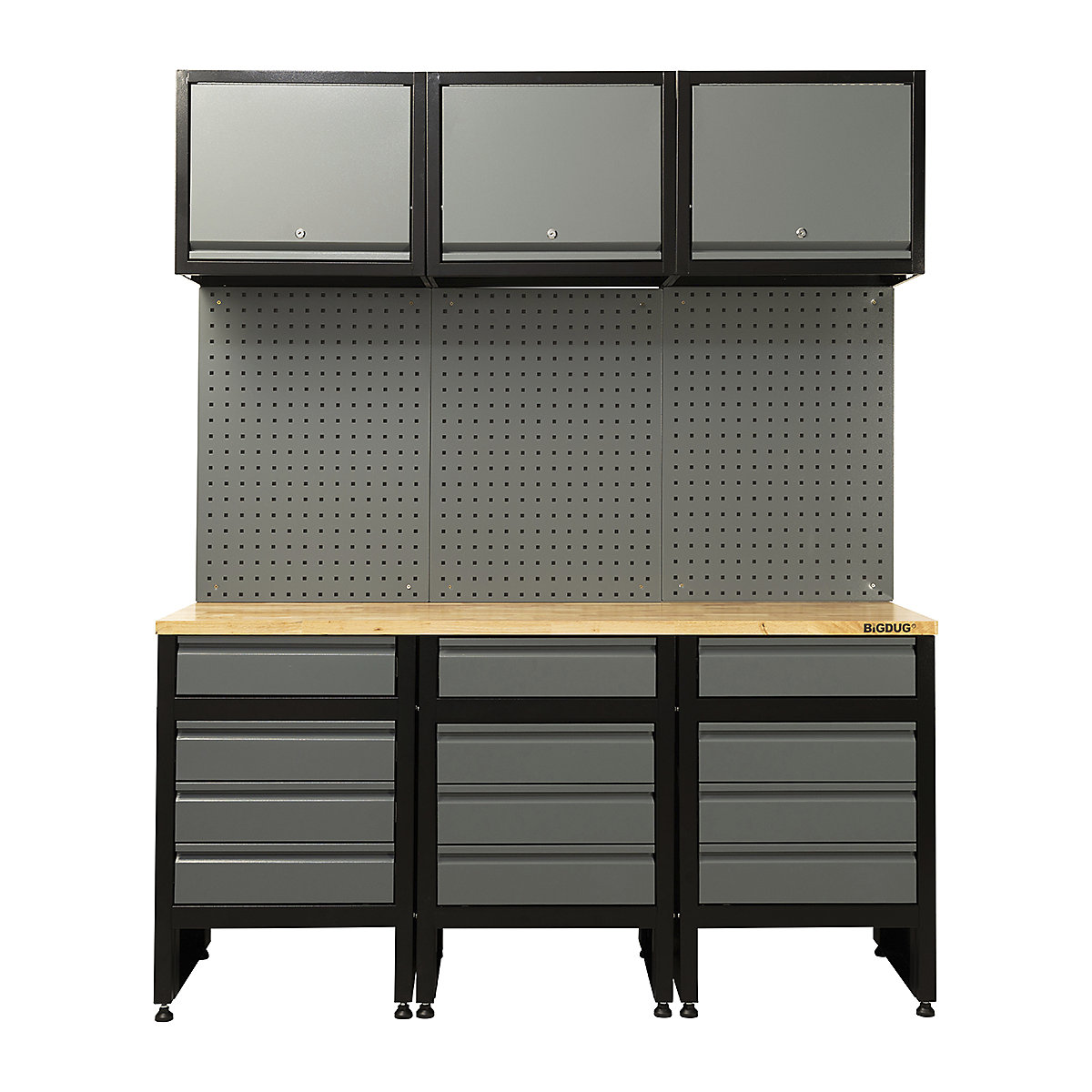 BiGDUG Garage Modular Cabinet Kits | 1678mm Wide | 3 Cabinets